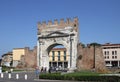 Famous Arco di Augusto gate Rimini Royalty Free Stock Photo