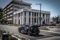 Famous Art Deco buildings in downtown Napier, New Zealand Royalty Free Stock Photo