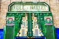 Famous Art Deco entry to the Public Market in Tulsa, Oklahoma Royalty Free Stock Photo