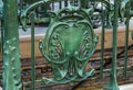 Famous Art Nouveau sign for the Metropolitain underground system Royalty Free Stock Photo