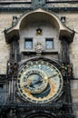 The famous astronomical clock of the old Prague's town hall