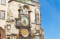 Famous astronomical clock in the Old Town square