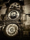 Famous astronomical clock in Prague, Czech Republic.
