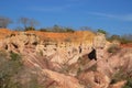 The famous attraction in Kenya is the gorge of Hell`s Kitchen - stones and rocks with colorful sand near Marafa, Malindi