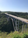 Famous Bacunayagua Bridge and forest landscape in Cuba