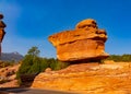 Famous Balanced Red Rock In Garden Of The Gods Royalty Free Stock Photo