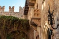 The famous balcony at the House of Juliet in Verona, from the love story Rome and Juliet Royalty Free Stock Photo