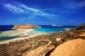 The famous Balos lagoon on Crete island Royalty Free Stock Photo