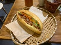 Real banh mi sandwich in Hanoi, Vietnam