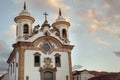 The famous baroque-rococÃÂ³ styled Nossa Senhora do Carmo church at the historical city of Mariana, Minas Gerais state, Brazil Royalty Free Stock Photo