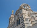 Marseille, France - May 21st 2022: Front of the basilica Notre-Dame-de-la-Garde Royalty Free Stock Photo