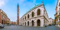 Famous Basilica Palladiana with Piazza Dei Signori in Vicenza, Italy Royalty Free Stock Photo