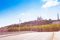Famous basilica at the top of Fourviere hill, Lyon Royalty Free Stock Photo