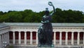 Famous Bavaria statue in the city of Munich