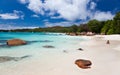 The famous beach of Anse Lazio, Seychelles Royalty Free Stock Photo