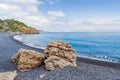 Famous beach of Mavra Volia on the Greek island of Chios in Greece