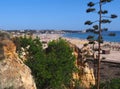 Paradise beach praia da rocha in Portimao at the Algarve coast of Portugal Royalty Free Stock Photo