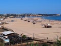 Paradise beach praia da rocha in Portimao at the Algarve coast of Portugal Royalty Free Stock Photo