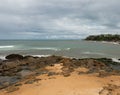 The beach Praia do Rio Vermelho Red River Beach in Salvador, Bahia, Brazil.