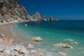 The famous beach of two sisters le due sorelle in the Riviera del Conero