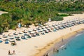 Beach at Vai with beautiful palm forest on east Crete, Greece