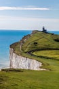 Beachy Head with chalk cliffs near the Eastbourne, East Sussex, England Royalty Free Stock Photo