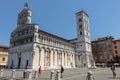 Famous and beautiful church san michele in foro in lucca Royalty Free Stock Photo