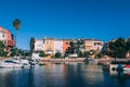 Famous Beautiful Spanish Architecture in Port Saplaya Alboraya Spain Colorful historical building