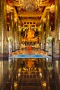 The Famous Beautiful Thai Art, known around the world Golden Buddha Statue In Thailand temple