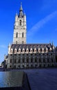 Famous belfry tower in the center of Ghent in Belgium