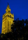 Bell Tower named Giralda in catholic Cathedral of Saint Mary in Seville, Spain Royalty Free Stock Photo