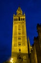 Bell Tower named Giralda in catholic Cathedral of Saint Mary in Seville, Spain Royalty Free Stock Photo