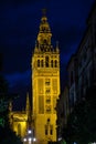 Bell Tower named Giralda in catholic Cathedral of Saint Mary in Seville, Spain Royalty Free Stock Photo