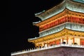 Famous Bell Tower in the Xi`an city, China. Xi`an is capital of
