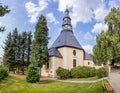 Famous Bergkirche in christmas village of Seiffen Royalty Free Stock Photo