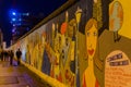 Famous Berlin Wall in the night Royalty Free Stock Photo