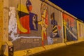 Famous Berlin Wall in the night Royalty Free Stock Photo