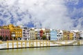 Famous Betis street in Triana district of Seville Royalty Free Stock Photo