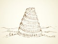 Tower of Babel. Vector drawing