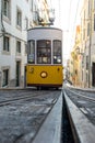 Famous Bica funicular in Lissabon