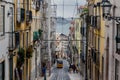 Famous Bica funicular in Lissabon