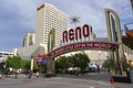 Famous The Biggest Little City in the World sign over Virginia street in Reno, Nevada, USA