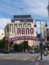 Famous The Biggest Little City in the World sign over Virginia street in Reno, Nevada