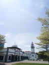 Famous Birch Memorial Clock Tower - White Old British Colonial Style Building