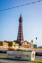 The famous Blackpool North Pier with the Blackpool Tower in the background