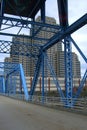 Blue Bridge - Grand Rapids, Michigan Royalty Free Stock Photo