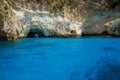 Famous blue caves view on Zakynthos island, Greece Royalty Free Stock Photo