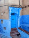 Details of traditional Moroccan architecture. Chefchaouen, Morocco Royalty Free Stock Photo