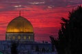 The Dome of the Rock in Jerusalem, Israel at dawn