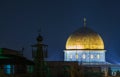 The Dome of the Rock in Jerusalem, Israel at night